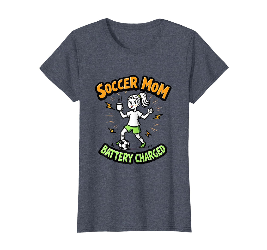 Soccer Mom Battery Charged Energy T-Shirt - Fun Novelty Design for Adults - T-Shirt, Sweatshirt, Hoodie