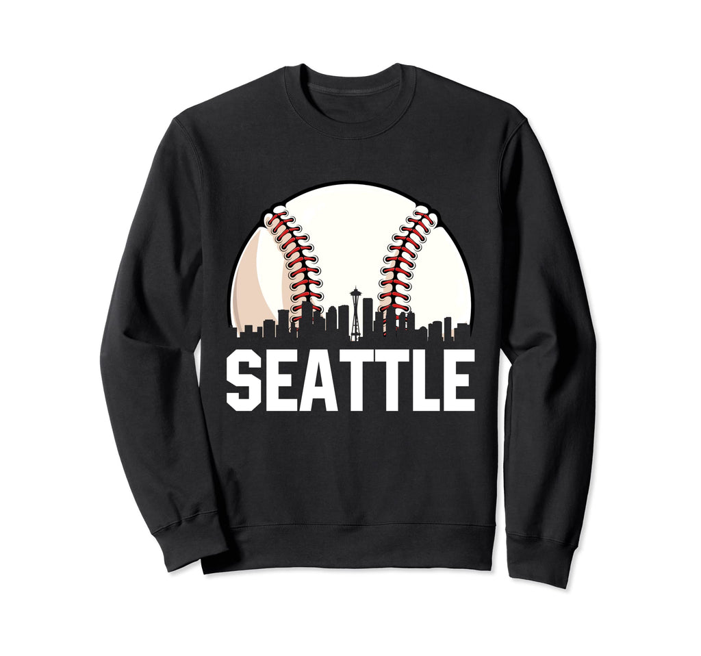 Seattle Cityscape Dad Baseball Sweatshirt - Aesthetic Graphic for Adults - T-Shirt, Sweatshirt, Hoodie
