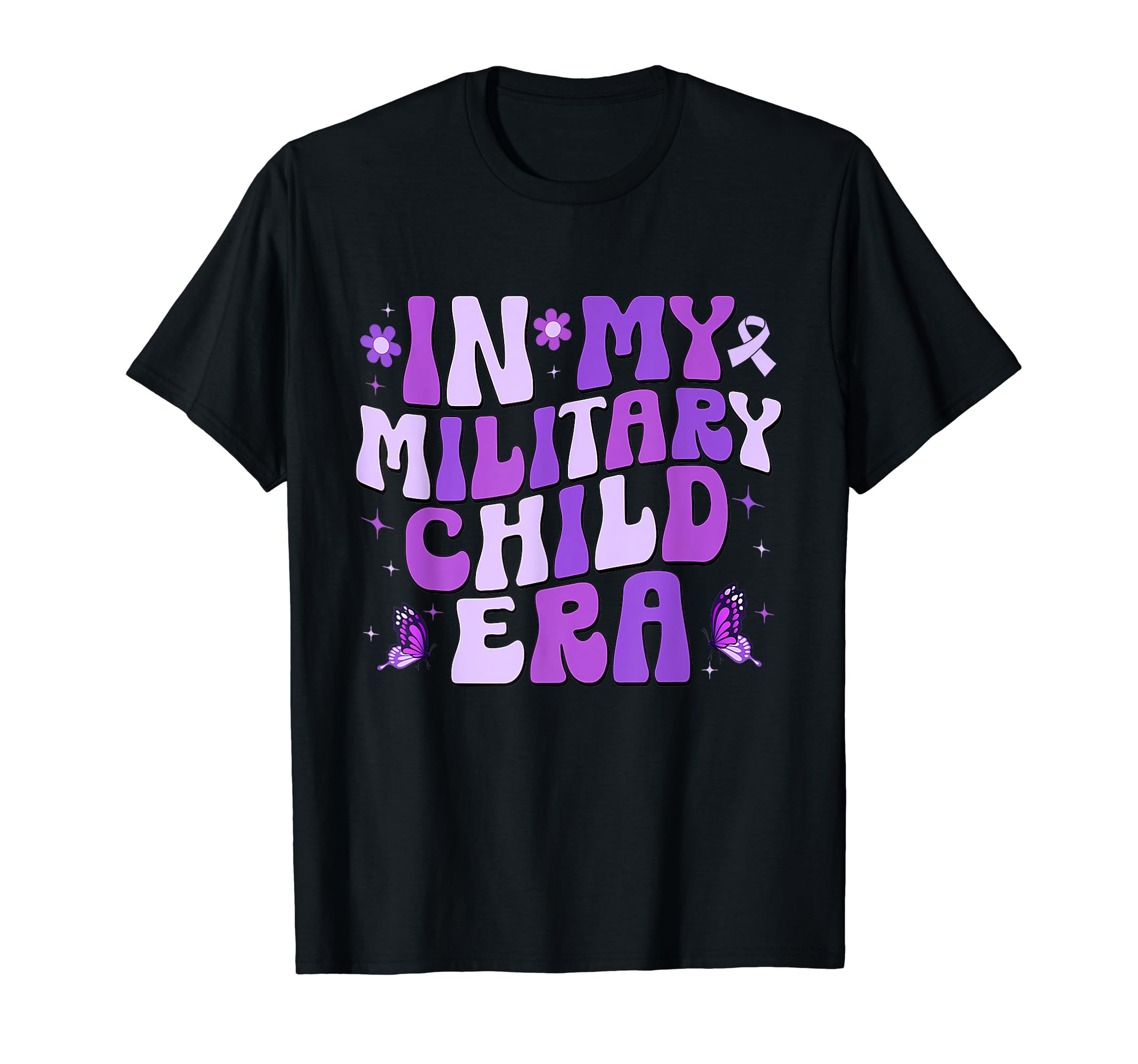 Military Child Month Era Groovy T-Shirt - Casual Everyday Wear Unisex - T-Shirt, Sweatshirt, Hoodie