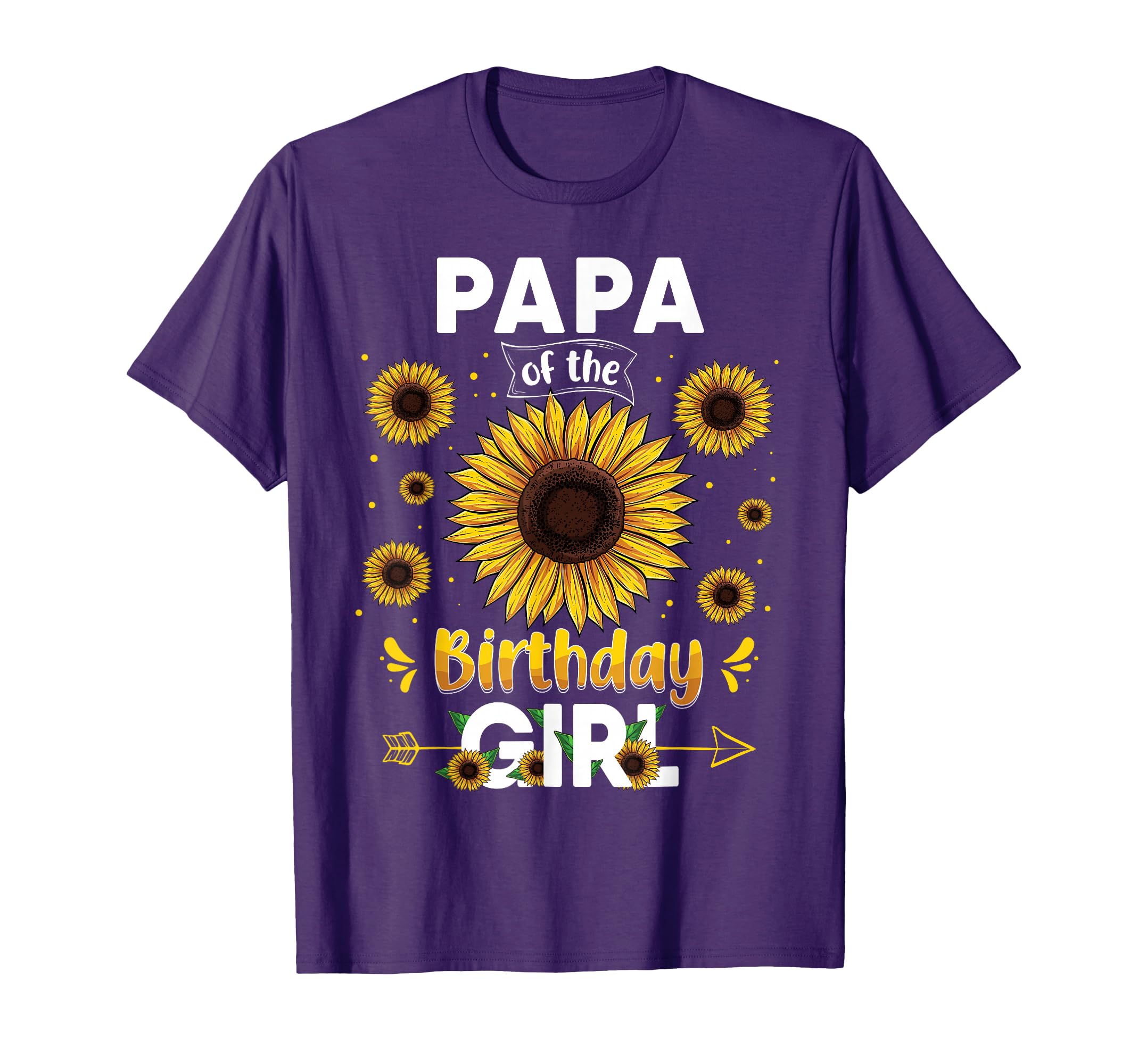 Papa Birthday Sunflower Party Family T-Shirt - Casual Everyday Wear Unisex - T-Shirt, Sweatshirt, Hoodie