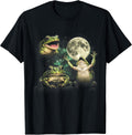 Vintage 90s Three Frogs Howling at The Moon 3 Frog - Adult & Kids T-Shirts, Sweatshirts & Hoodies apparel design preview 1