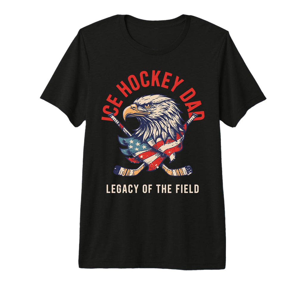 Legacy Field Ice Hockey Dad Tri T-Shirt - Aesthetic Graphic for Adults - T-Shirt, Sweatshirt, Hoodie