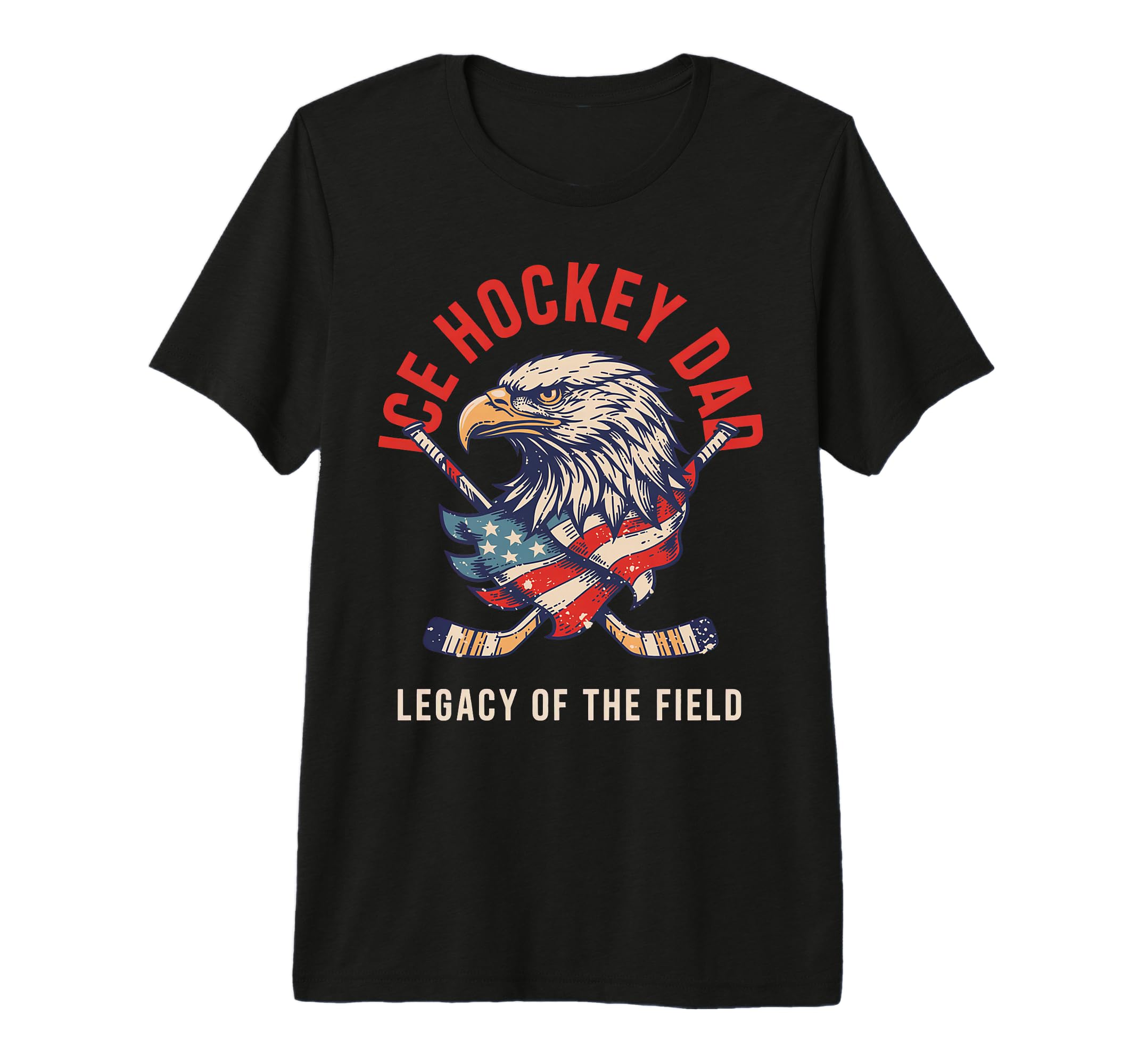 Legacy Field Ice Hockey Dad Tri T-Shirt - Aesthetic Graphic for Adults - T-Shirt, Sweatshirt, Hoodie