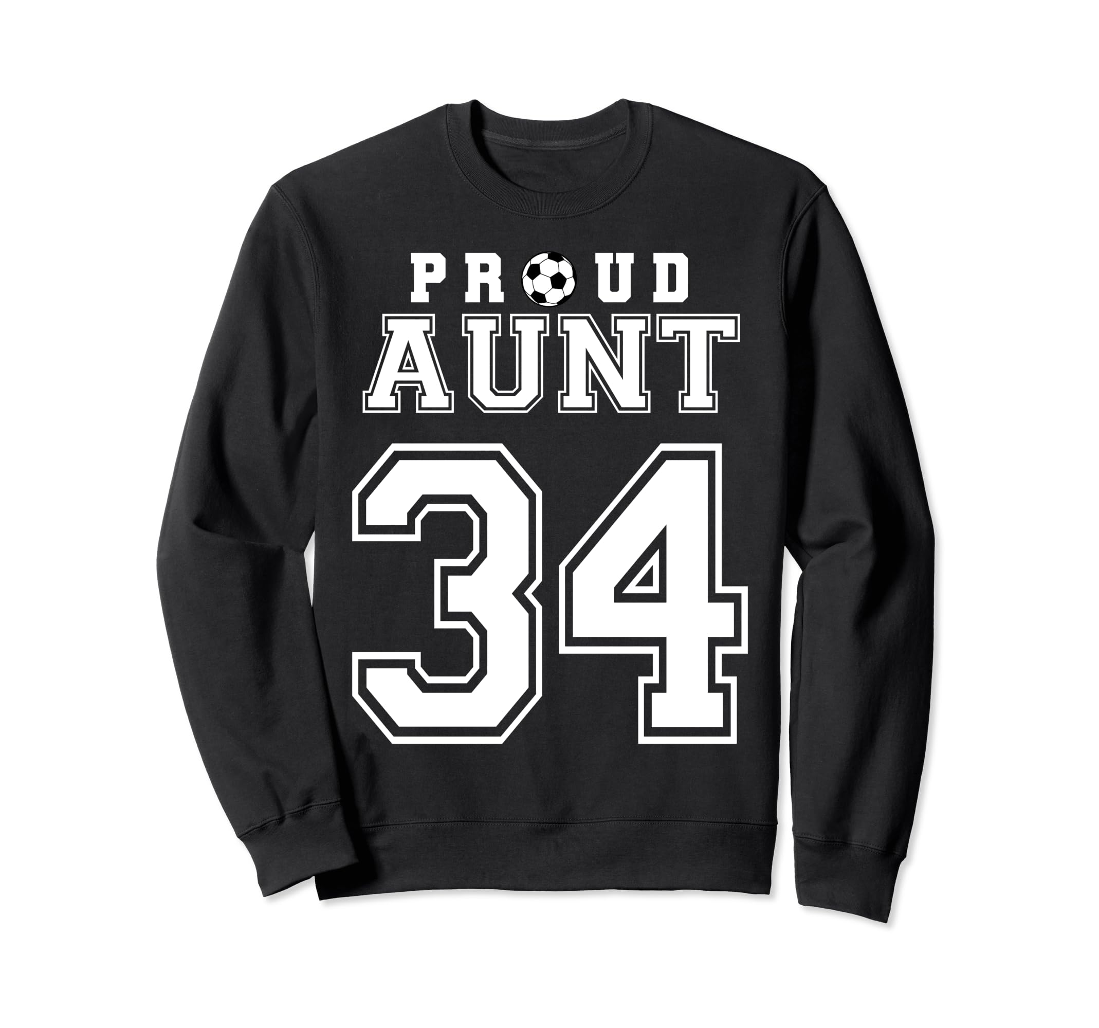 Number 34 Custom Proud Soccer Sweatshirt - Trendy Graphic for Adults - T-Shirt, Sweatshirt, Hoodie