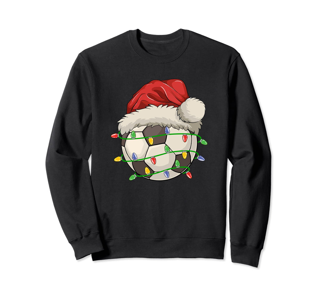 Soccer Santa Lights Matching Family Sweatshirt - Unique Graphic for Adults - T-Shirt, Sweatshirt, Hoodie