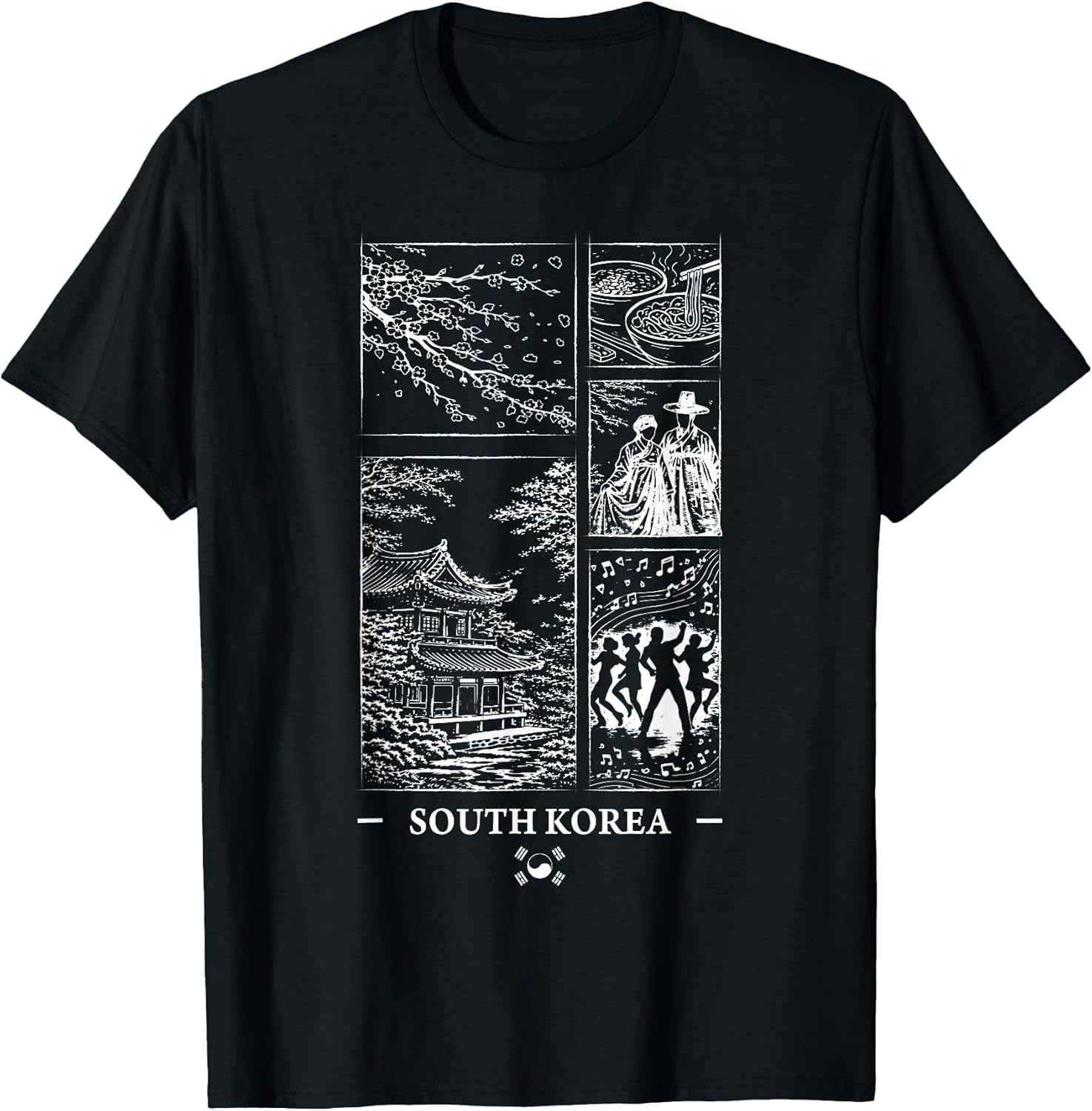 Minimal South Korea Culture Tourist Souvenir - Adult & Kids T-Shirts, Sweatshirts & Hoodies apparel design preview 1