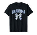 Grandma Coquette Toile Blue Bow T-Shirt - Casual Everyday Wear Men Women - T-Shirt, Sweatshirt, Hoodie