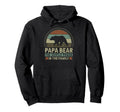Papa Bear Dad Grandpa Fathers Day Hoodie - Novelty Apparel Men Women - T-Shirt, Sweatshirt, Hoodie