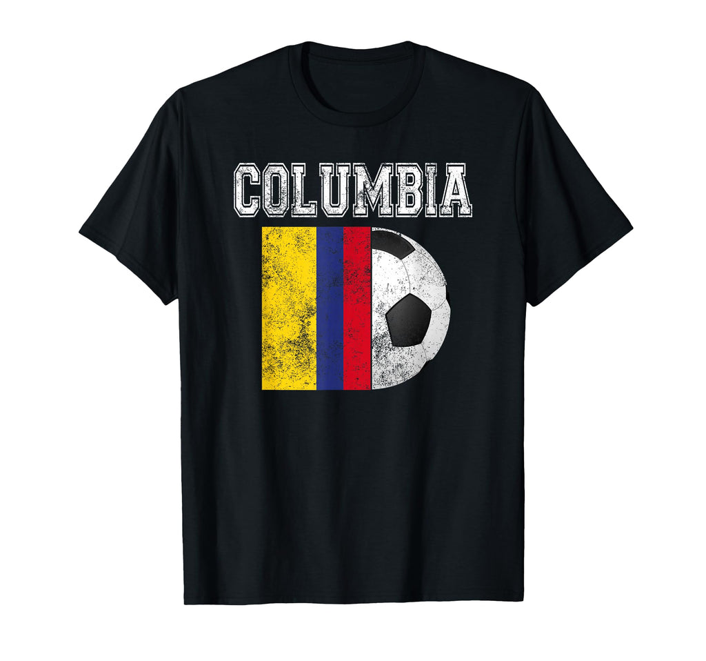 Columbia Flag Soccer Futbol Football T-Shirt - Novelty Apparel for Adults - T-Shirt, Sweatshirt, Hoodie