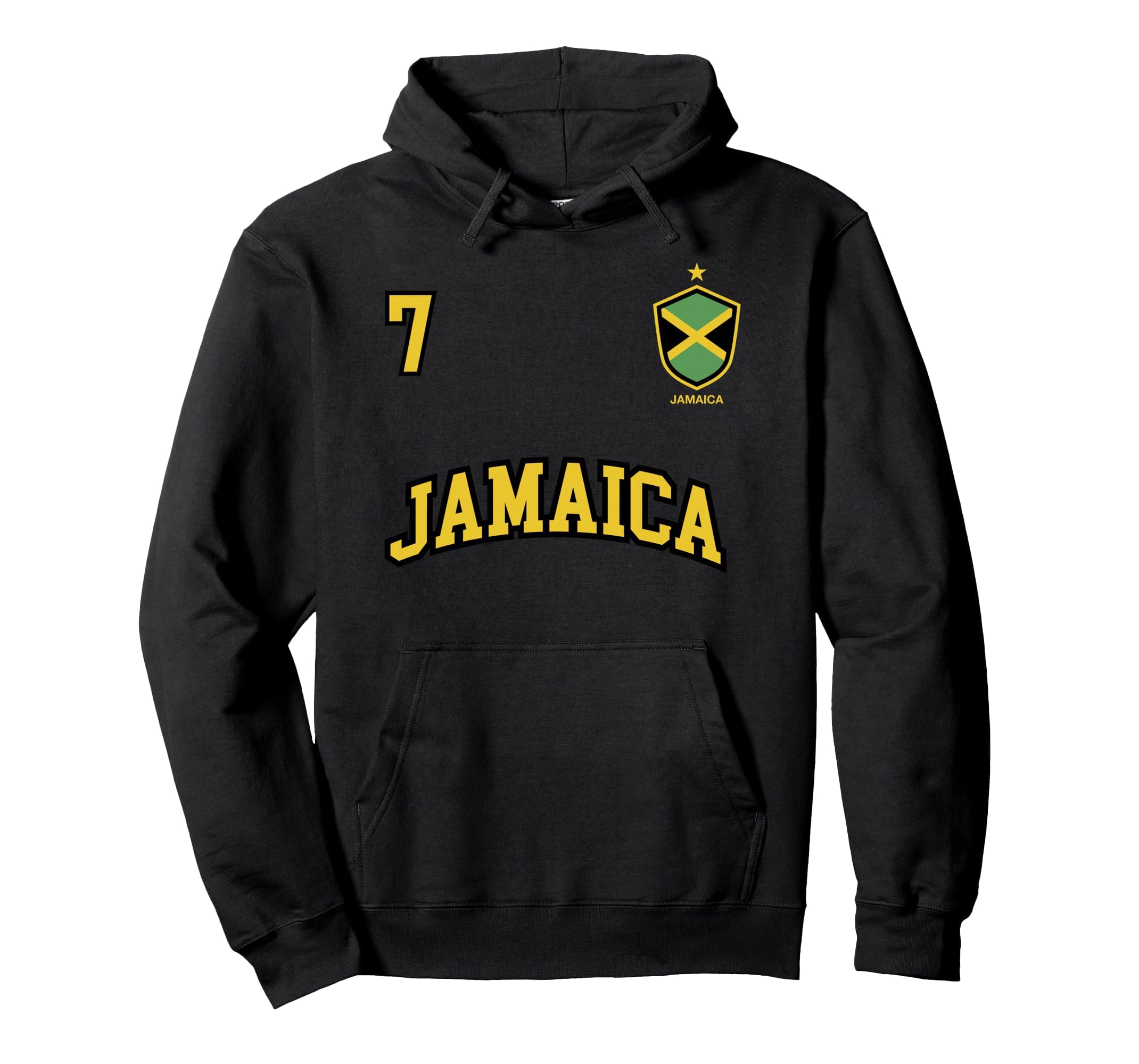 Jamaica Team Sports Number 7 Soccer Hoodie - Trendy Graphic for Adults - T-Shirt, Sweatshirt, Hoodie