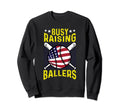 Busy Raising Ballers Proud Parents Sweatshirt - Trendy Graphic for Adults - T-Shirt, Sweatshirt, Hoodie