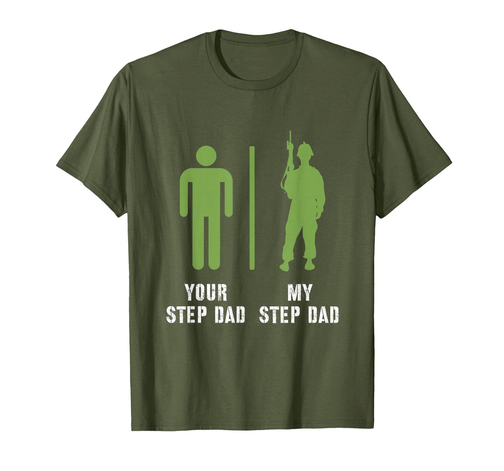 Your Step Dad My Step Dad Proud Military T-Shirt - Unique Graphic Unisex - T-Shirt, Sweatshirt, Hoodie