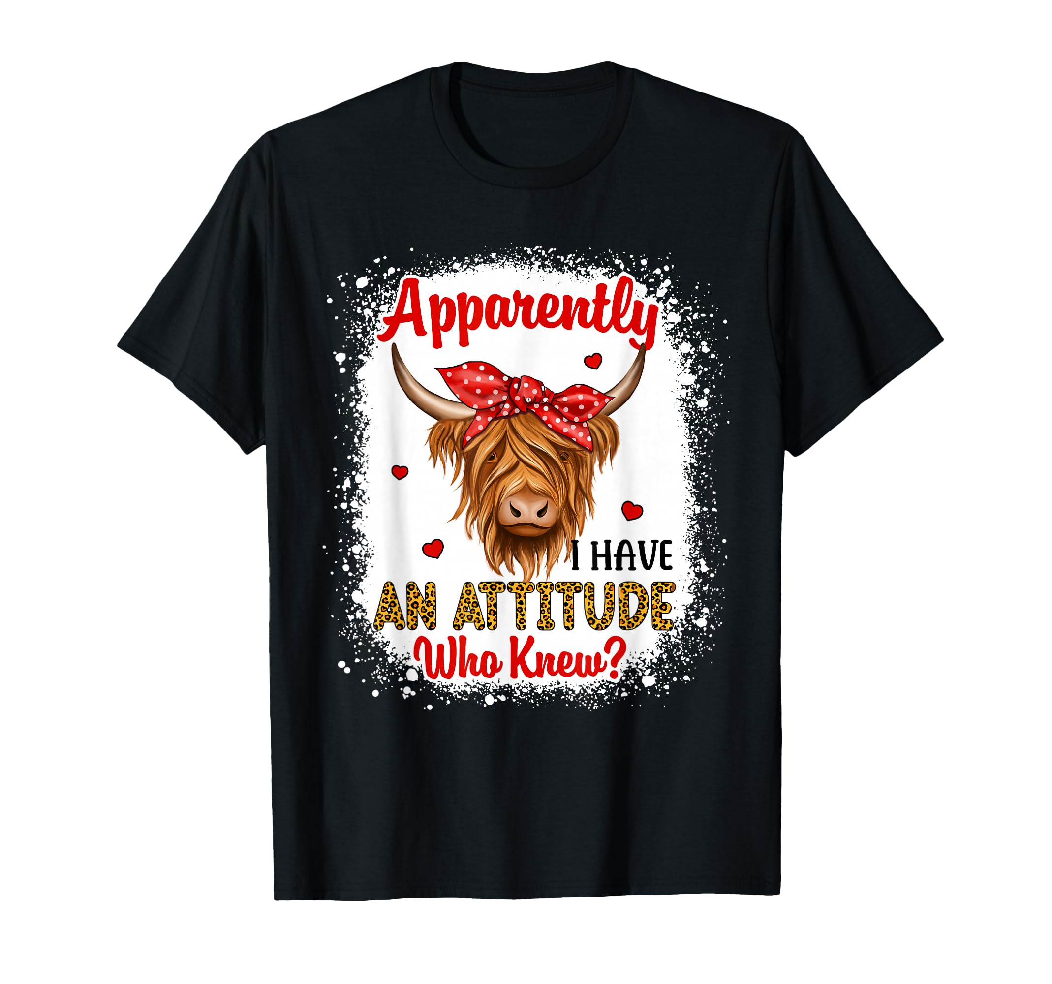 Bleached Highland Cow Apparently I T-Shirt - Aesthetic Graphic Men Women - T-Shirt, Sweatshirt, Hoodie