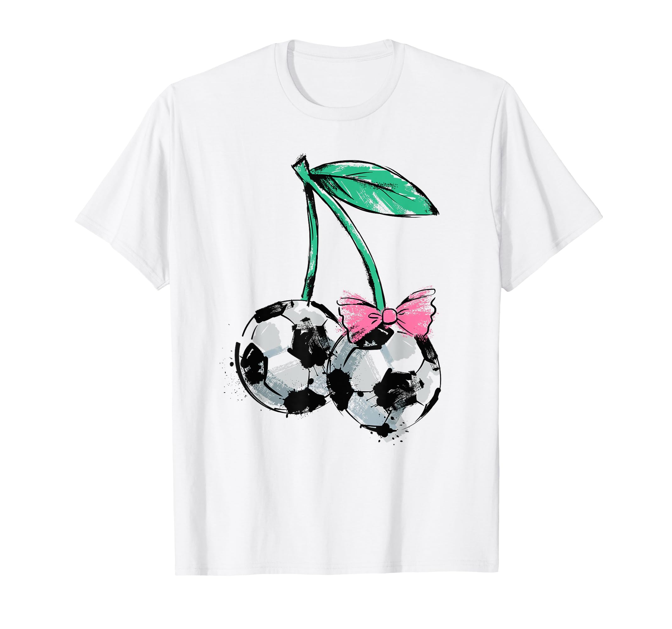 Trendy Soccer Cherries Sketch Chest Logo T-Shirt - Graphic Print Unisex - T-Shirt, Sweatshirt, Hoodie