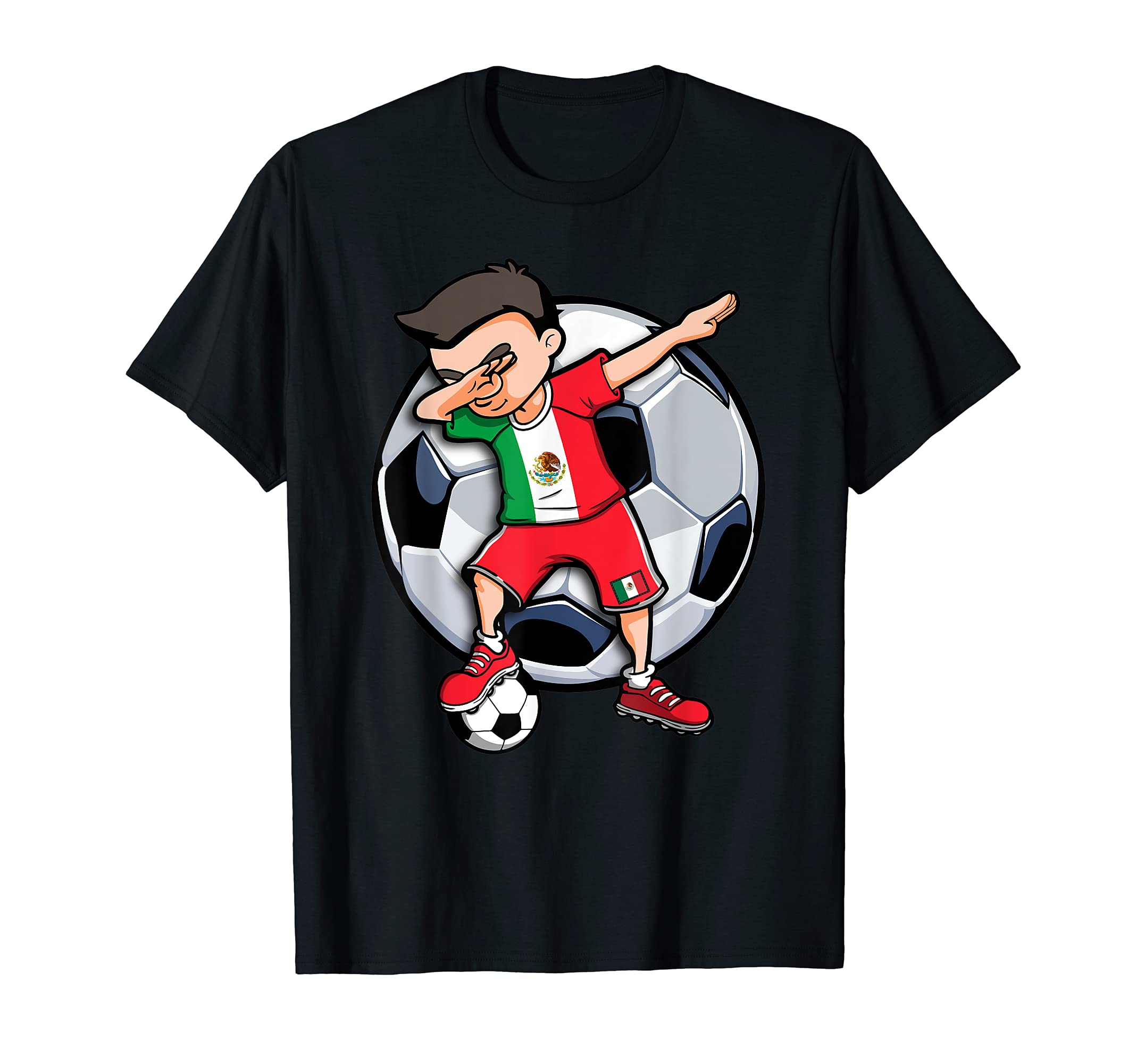 Dabbing Soccer Mexico Football Fans T-Shirt - Novelty Apparel Men Women - T-Shirt, Sweatshirt, Hoodie