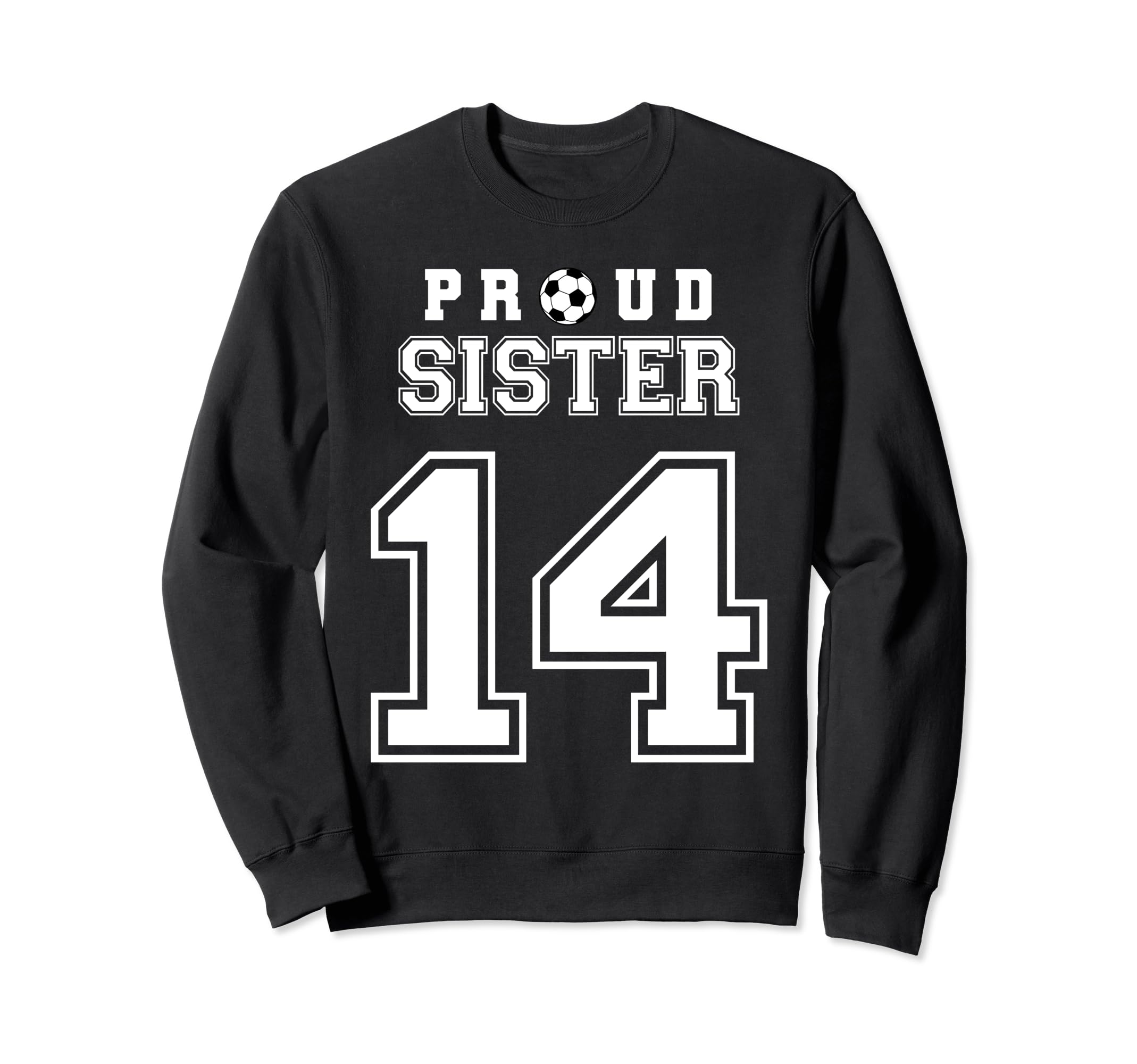 Number 14 Custom Proud Soccer Sweatshirt - Aesthetic Graphic for Adults - T-Shirt, Sweatshirt, Hoodie