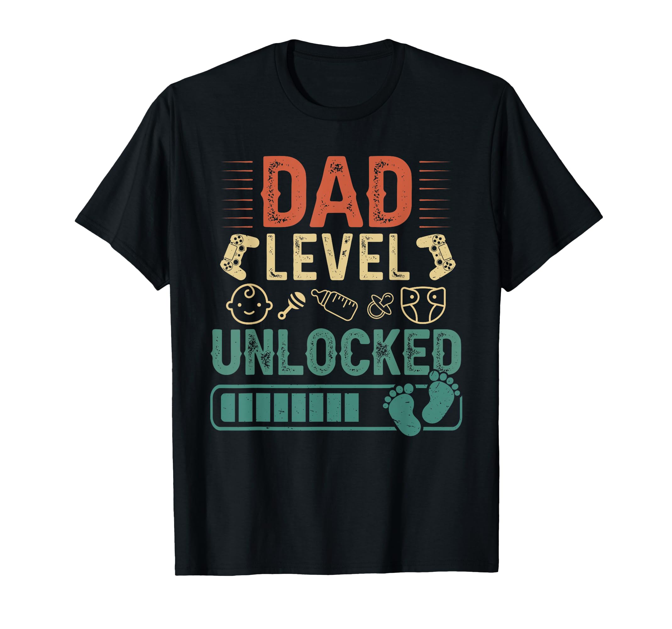 Dad Level Unlocked I Dad Gamer T-Shirt - Fun Novelty Design Unisex - T-Shirt, Sweatshirt, Hoodie