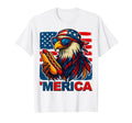 Funny Merica Eagle Hotdog Usa Flag T-Shirt - Minimalist Print Men Women - T-Shirt, Sweatshirt, Hoodie