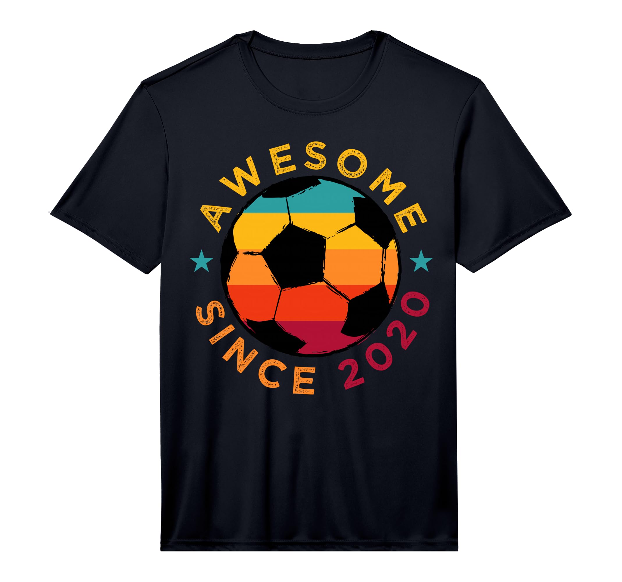 Awesome Since 2020 Soccer Birthday Party T-Shirt - Graphic Print Unisex - T-Shirt, Sweatshirt, Hoodie