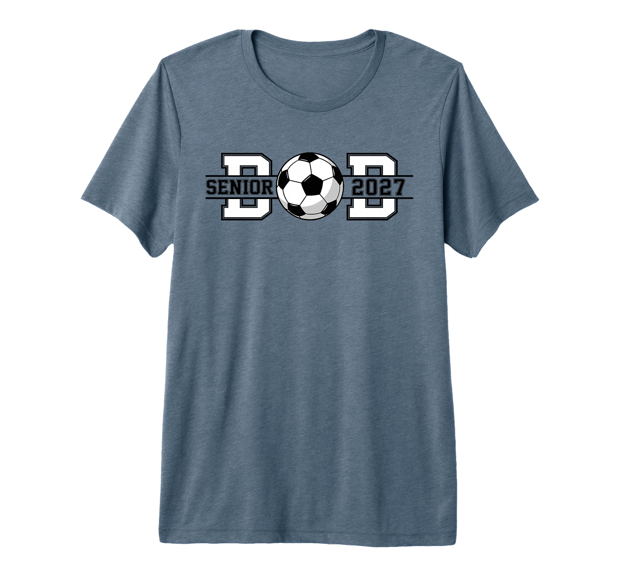 Soccer Senior Dad 2027 Graduate Tri T-Shirt - Unique Graphic for Adults - T-Shirt, Sweatshirt, Hoodie