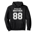 Number 88 Custom Proud Soccer Futbol Hoodie - Graphic Print for Adults - T-Shirt, Sweatshirt, Hoodie