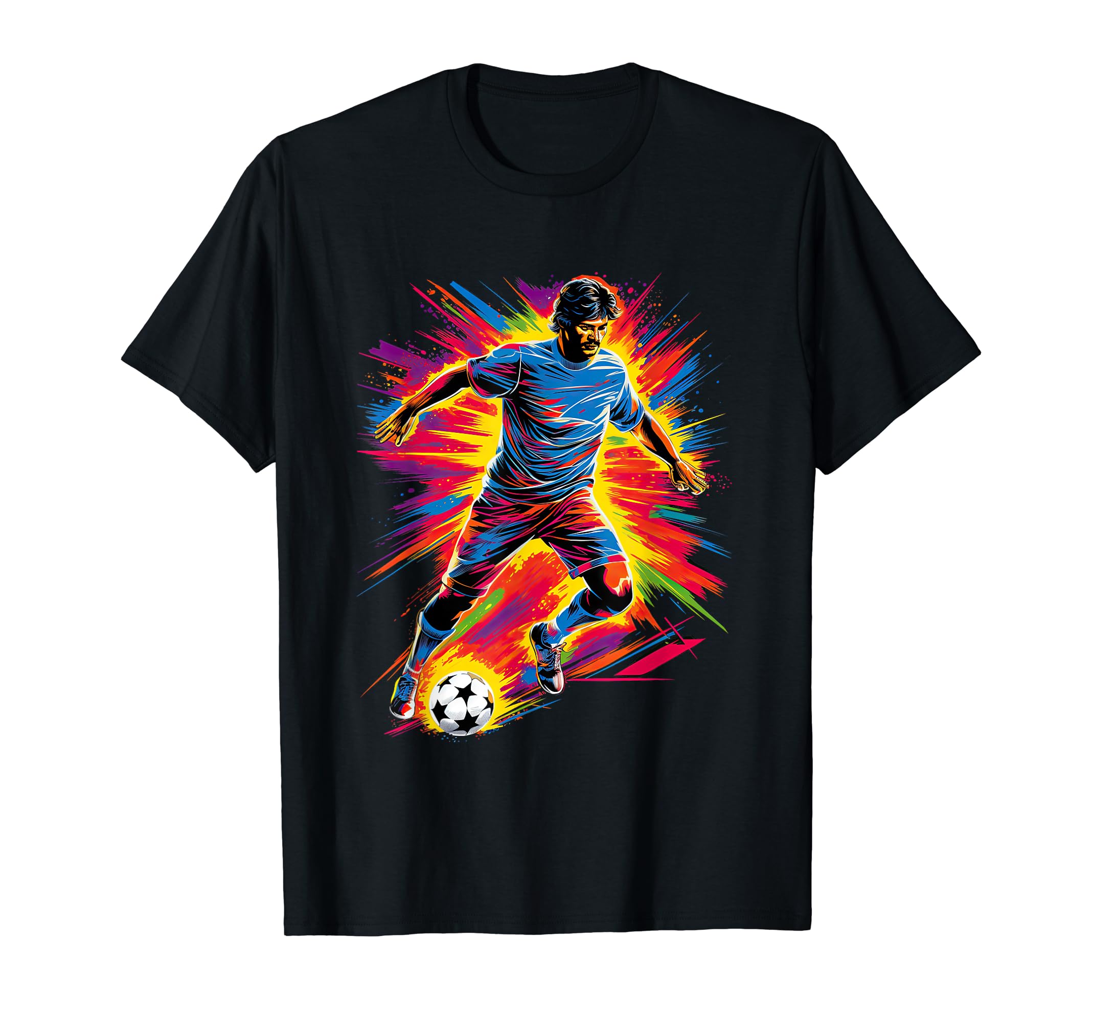 Electric Soccer Player Futbol Fan T-Shirt - Unique Graphic Unisex - T-Shirt, Sweatshirt, Hoodie