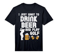 Mens Drink Beer Play Golf Funny Golfing T-Shirt - Graphic Print Men Women - T-Shirt, Sweatshirt, Hoodie