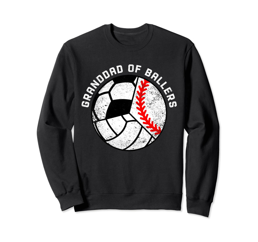Granddad Ballers Funny Baseball Sweatshirt - Aesthetic Graphic Unisex - T-Shirt, Sweatshirt, Hoodie