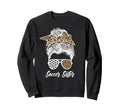 Soccer Sister Messy Bun Sister Sweatshirt - Minimalist Print Men Women - T-Shirt, Sweatshirt, Hoodie