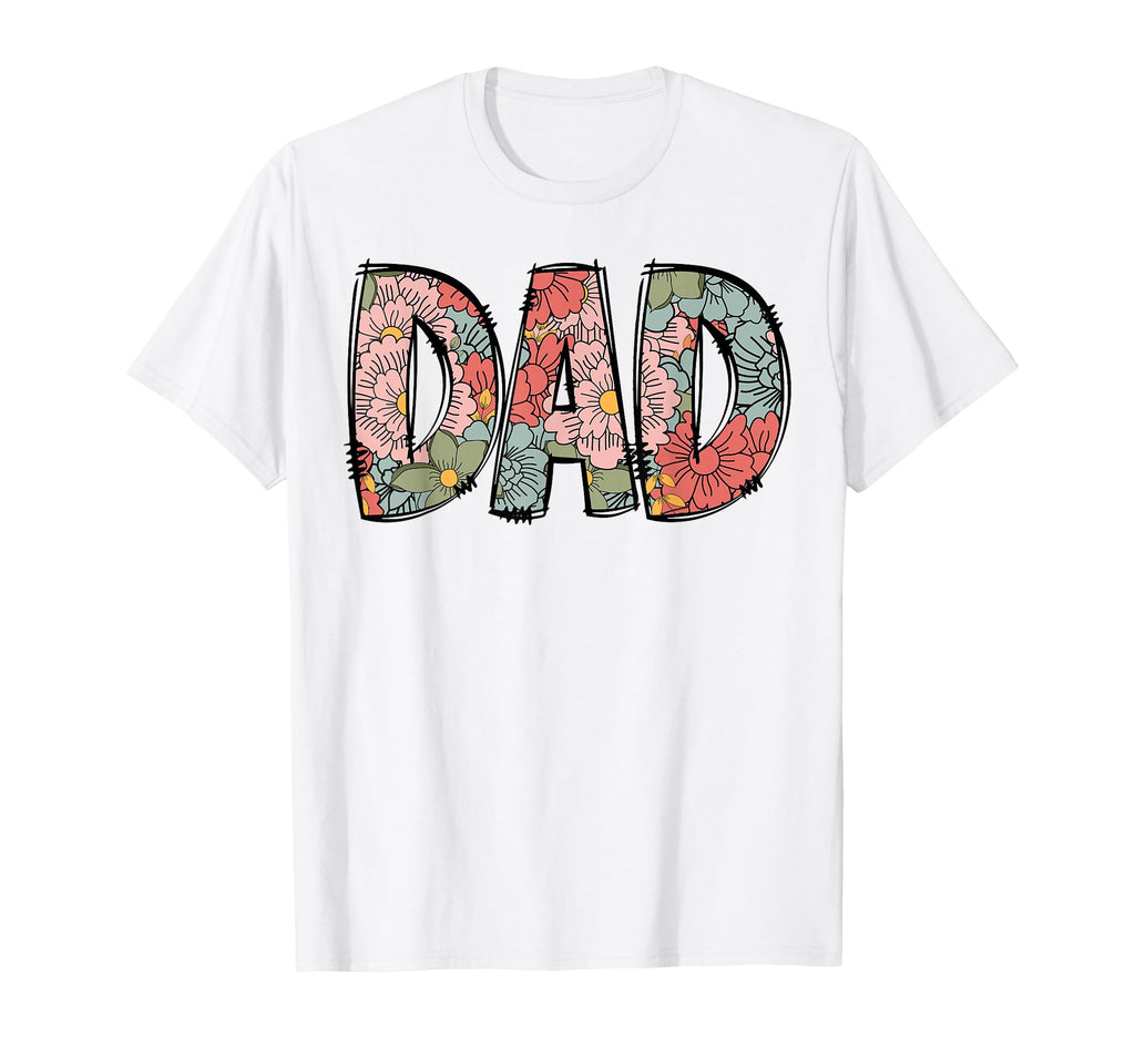 Dad Colorful Flowers Groovy Daisy Flower T-Shirt - Unique Graphic Men Women - T-Shirt, Sweatshirt, Hoodie