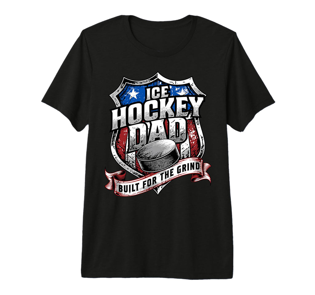 Mens Patriotic Ice Hockey Dad Built T-Shirt - Streetwear Style Men Women - T-Shirt, Sweatshirt, Hoodie
