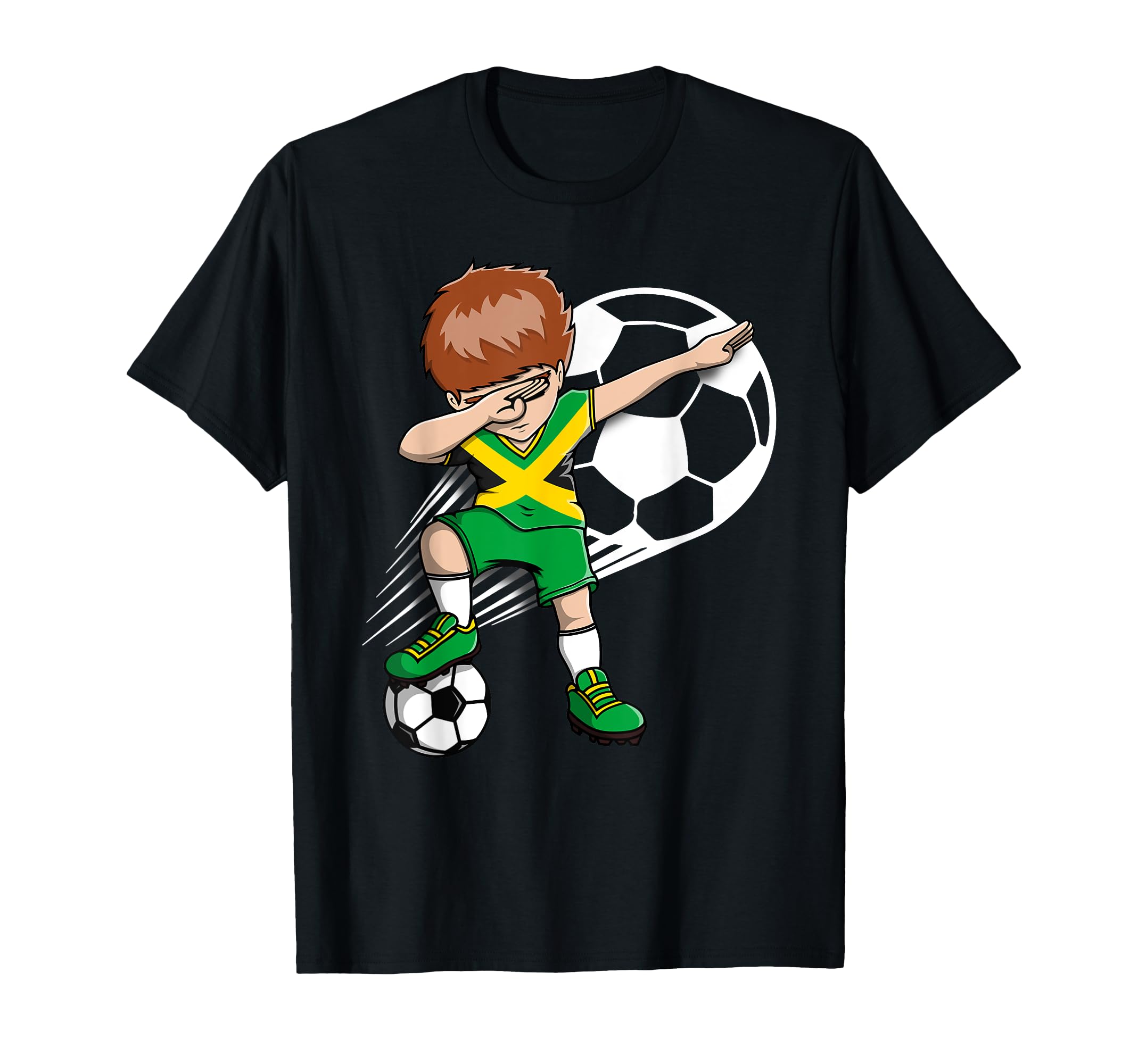 Dabbing Soccer Jamaica Jersey Jamaican T-Shirt - Trendy Graphic Unisex - T-Shirt, Sweatshirt, Hoodie