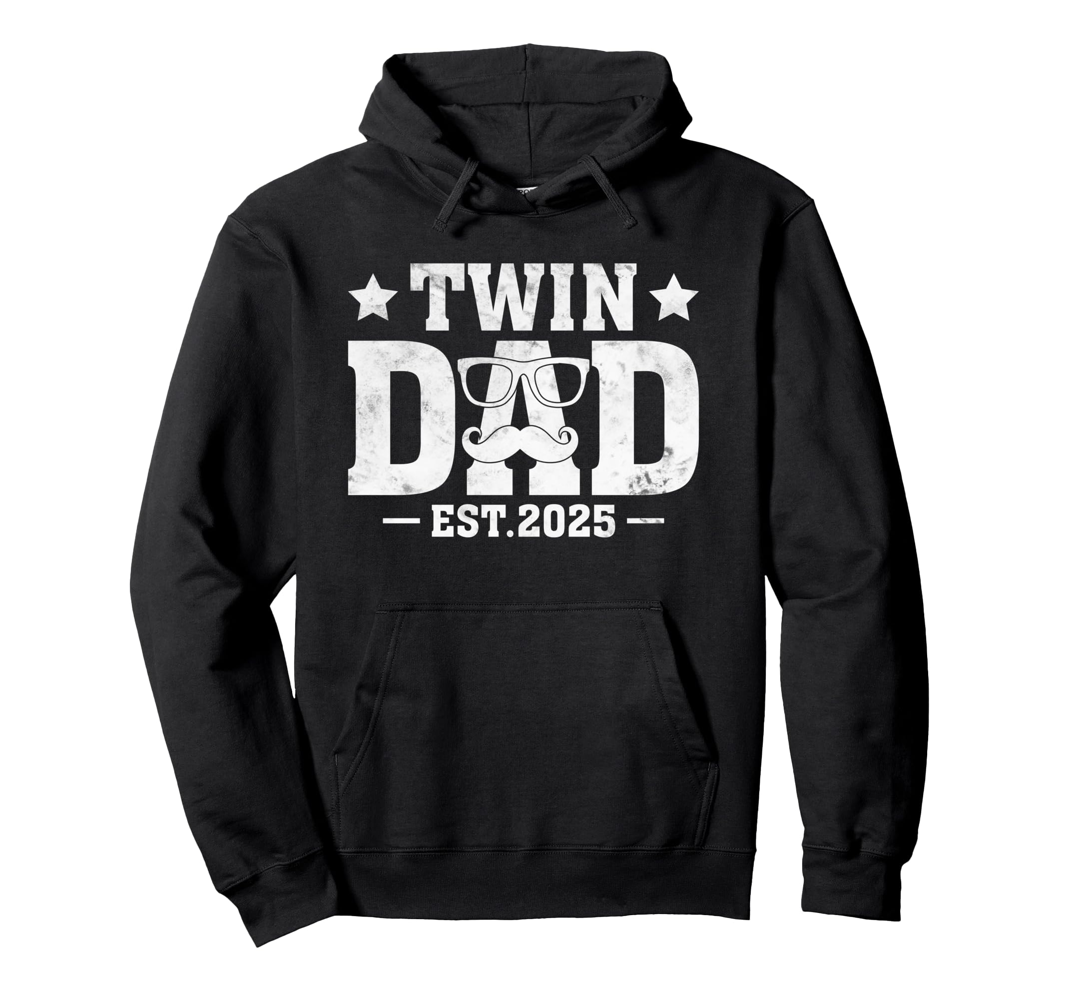 Twin Dad Est 2025 Father Twins Hoodie - Casual Everyday Wear for Adults - T-Shirt, Sweatshirt, Hoodie