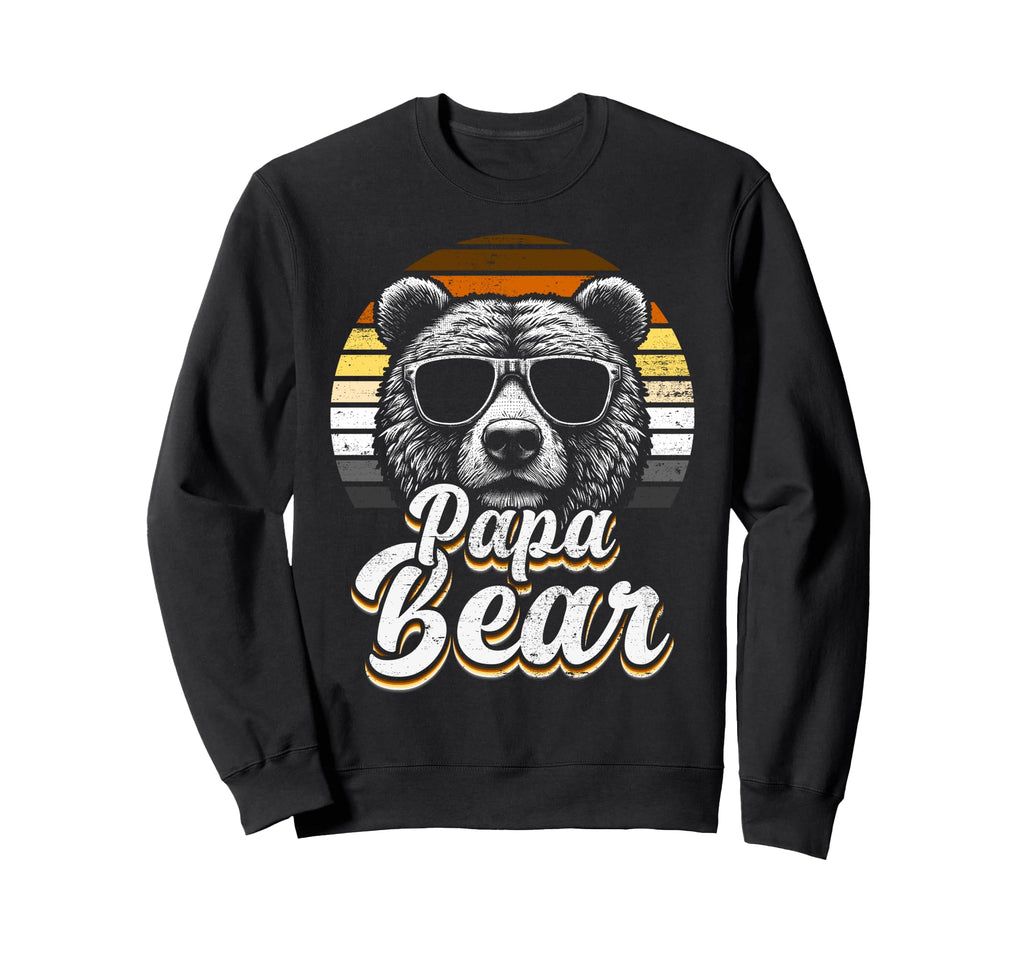 Papa Bear Gay Pride Bear Flag Sweatshirt - Unique Graphic Unisex - T-Shirt, Sweatshirt, Hoodie