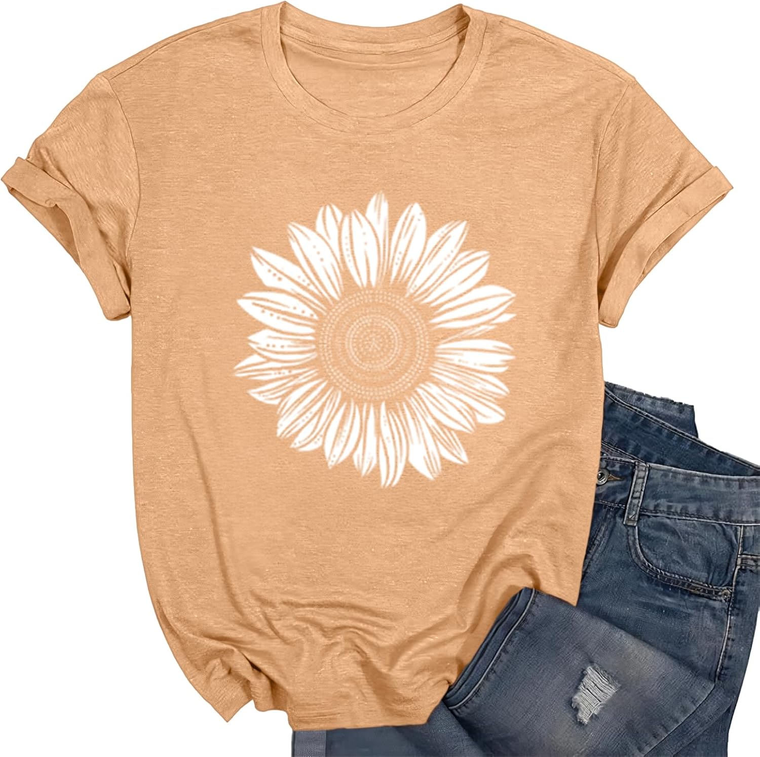 Women's Floral Graphic Loose Sunflower Summer Short - Adult & Kids T-Shirts, Sweatshirts & Hoodies apparel design preview 1