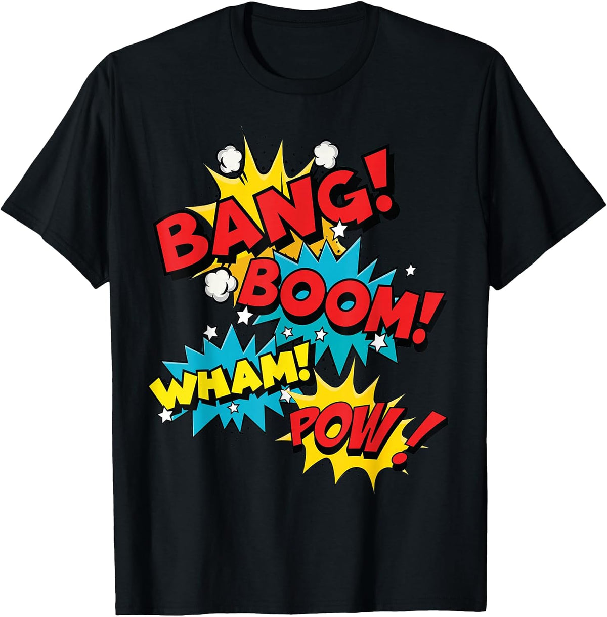 Bang Boom Wham Pow Comic Sound Effect Design - Adult & Kids T-Shirts, Sweatshirts & Hoodies apparel design preview 1