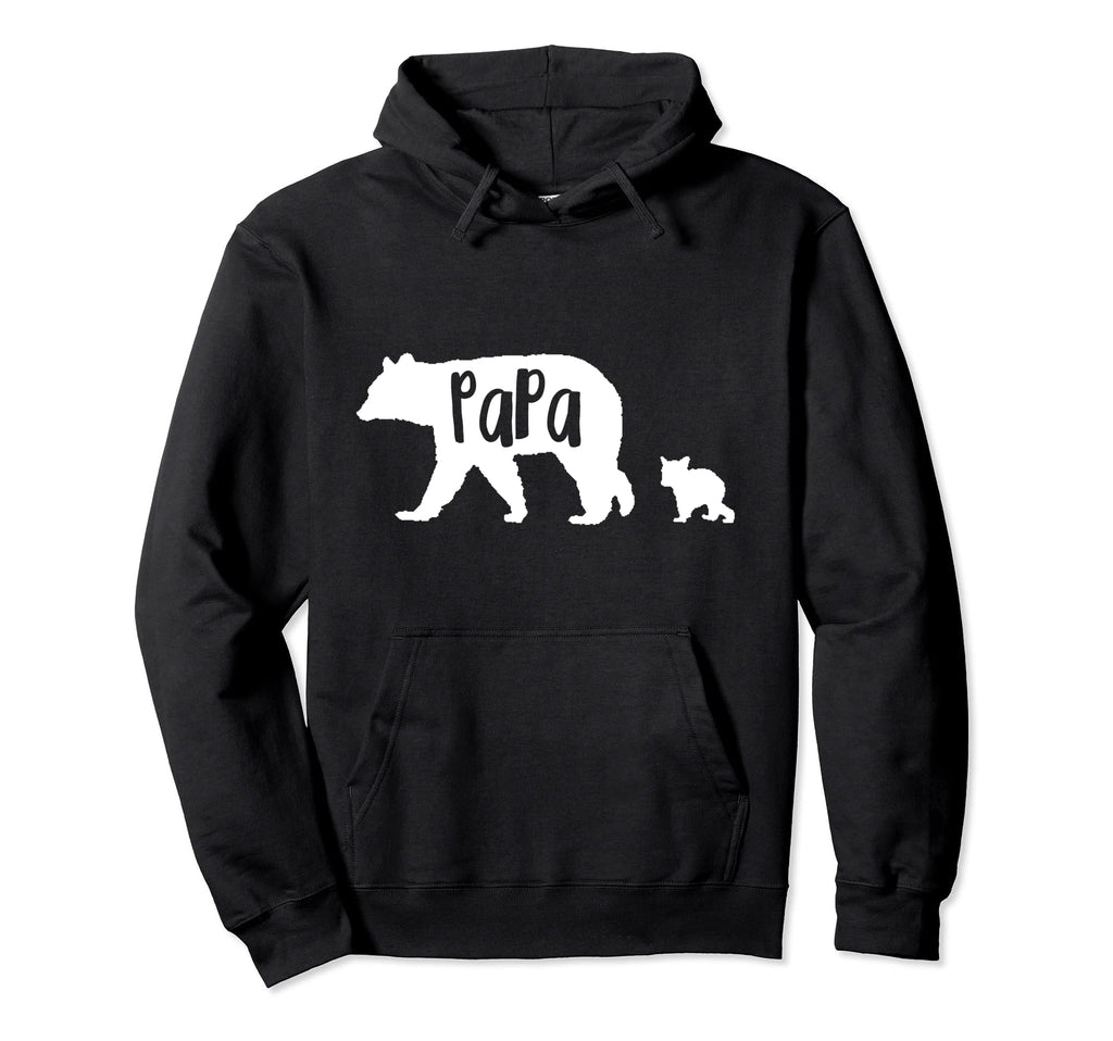 Papa Bear 1 One Cub Fun Dad Father Hoodie - Custom Art Print for Adults - T-Shirt, Sweatshirt, Hoodie