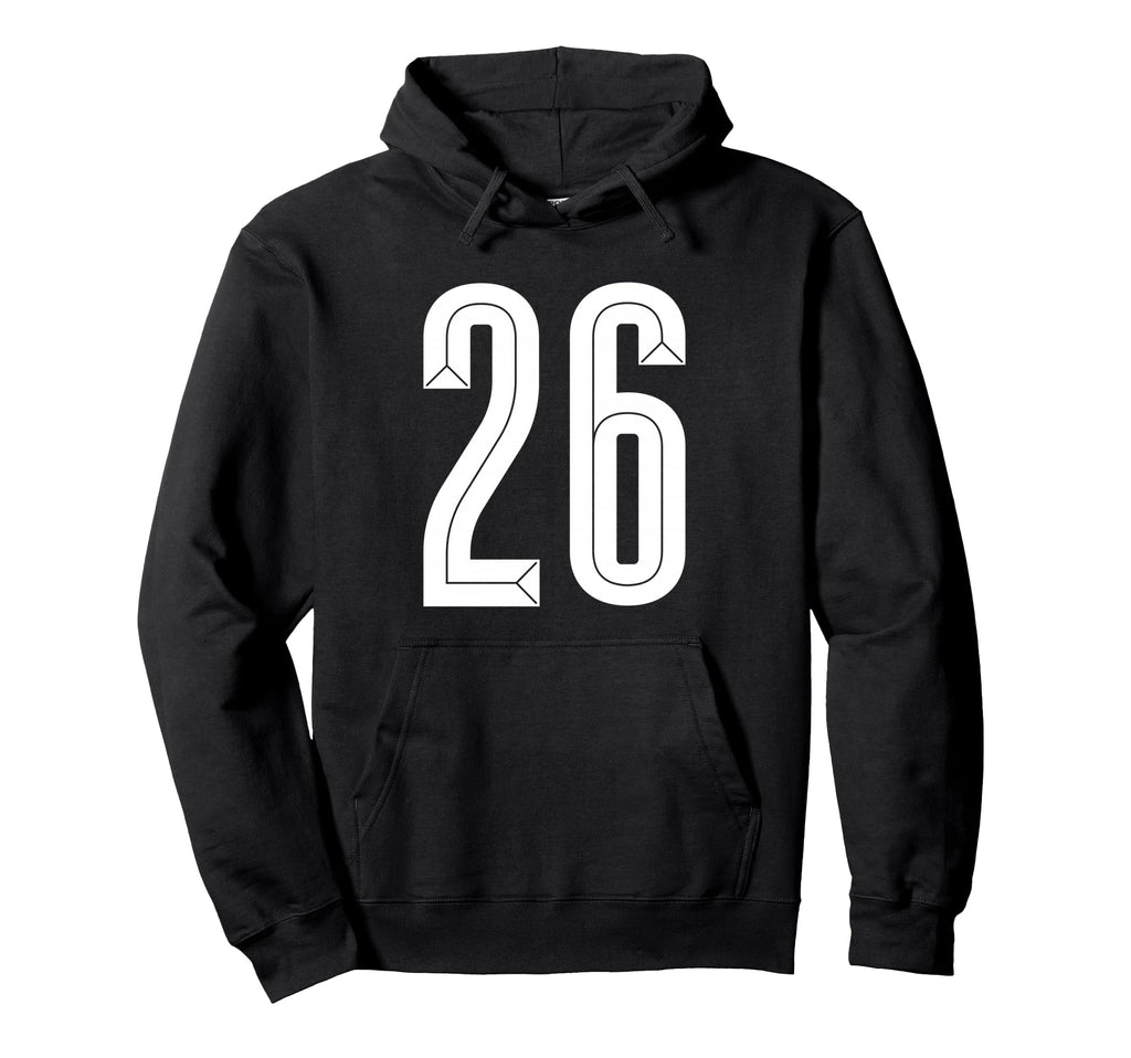 26 White Number 26 Sports Fan Soccer Hoodie - Streetwear Style Men Women - T-Shirt, Sweatshirt, Hoodie