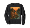 Funny Bigfoot Alien Fishing Sweatshirt - Streetwear Style for Adults - T-Shirt, Sweatshirt, Hoodie