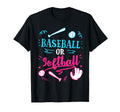 Gender Reveal Party Baseball Softball Dad T-Shirt - Graphic Print Unisex - T-Shirt, Sweatshirt, Hoodie