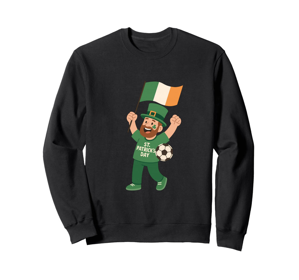 Joyful Irish Soccer Fan St Patricks Sweatshirt - Graphic Print Men Women - T-Shirt, Sweatshirt, Hoodie