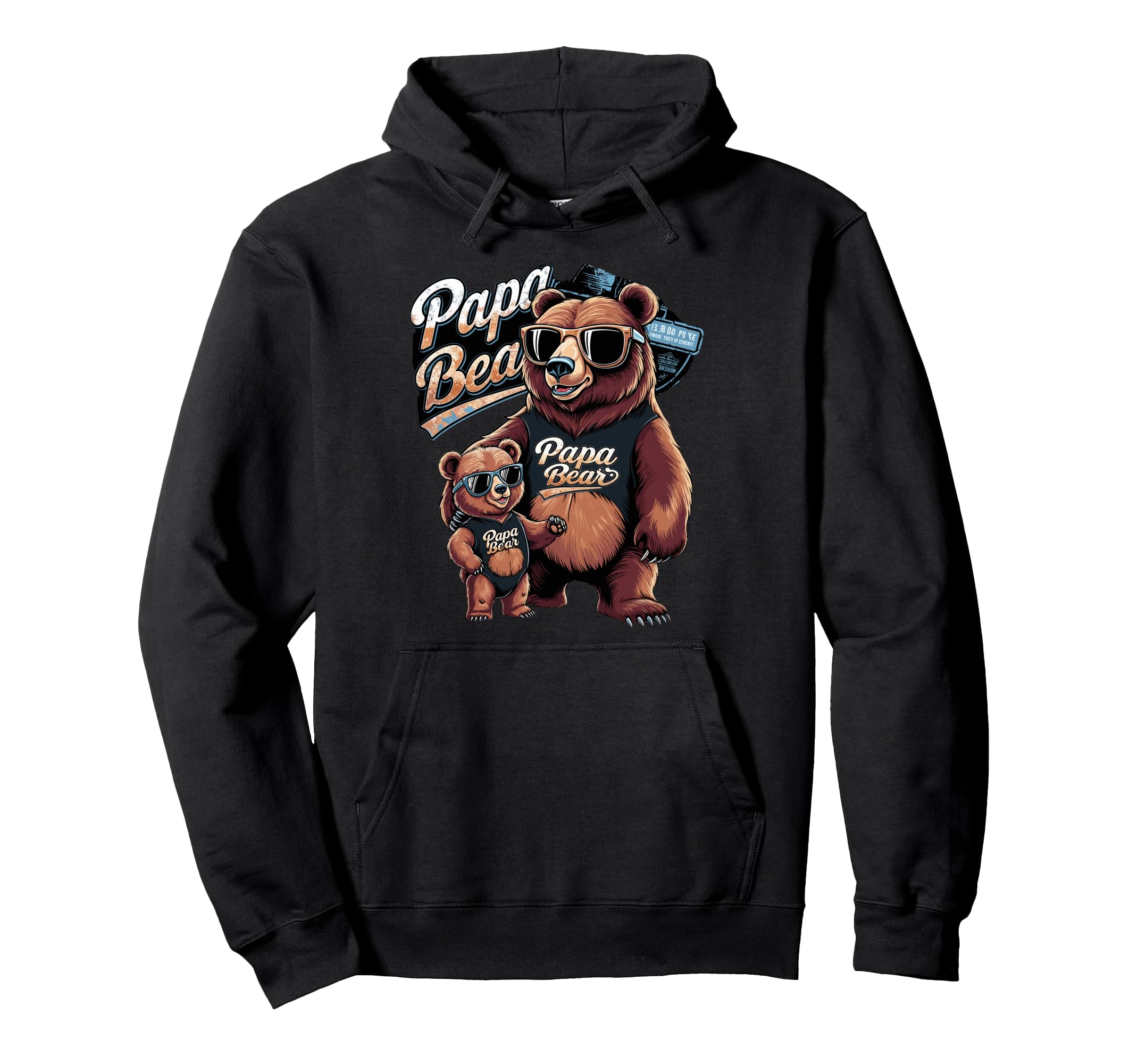 Papa Bear Husband Father Family Hoodie - Custom Art Print Men Women - T-Shirt, Sweatshirt, Hoodie
