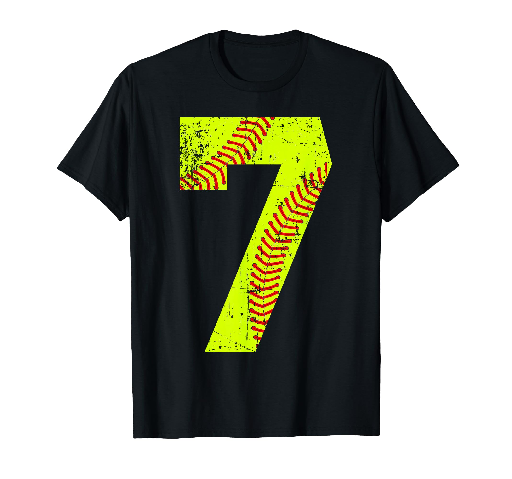 Softball 7 Jersey Number T-Shirt - Casual Everyday Wear for Adults - T-Shirt, Sweatshirt, Hoodie