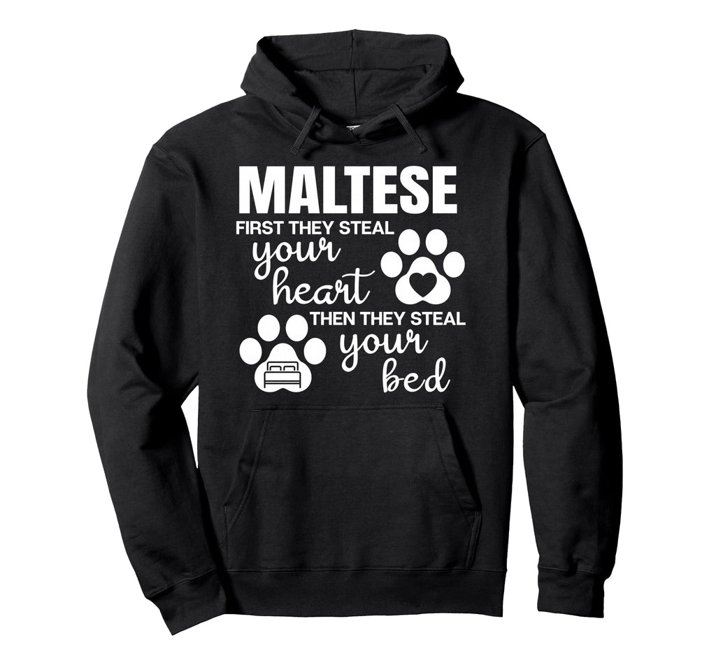 Maltese Puppy Pet Owner Animal Paw Hoodie - Casual Everyday Wear Unisex - T-Shirt, Sweatshirt, Hoodie
