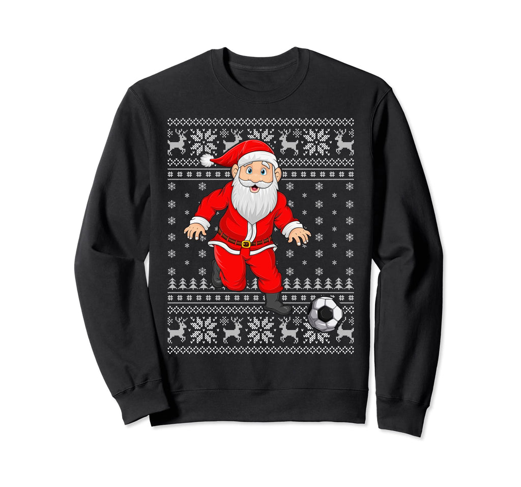 Ugly Santa Playing Soccer Sweatshirt - Streetwear Style Unisex - T-Shirt, Sweatshirt, Hoodie