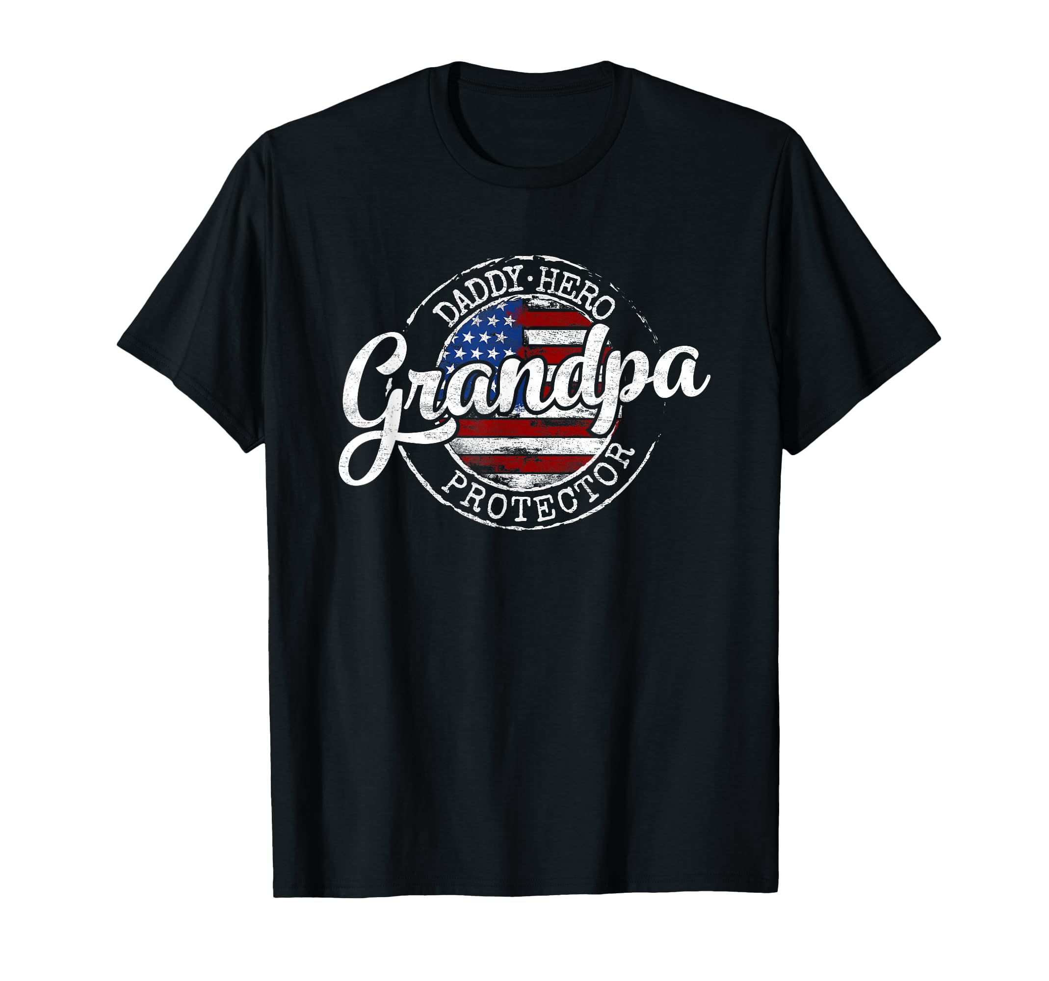 Daddy Hero Grandpa Protector Stamp T-Shirt - Aesthetic Graphic Unisex - T-Shirt, Sweatshirt, Hoodie