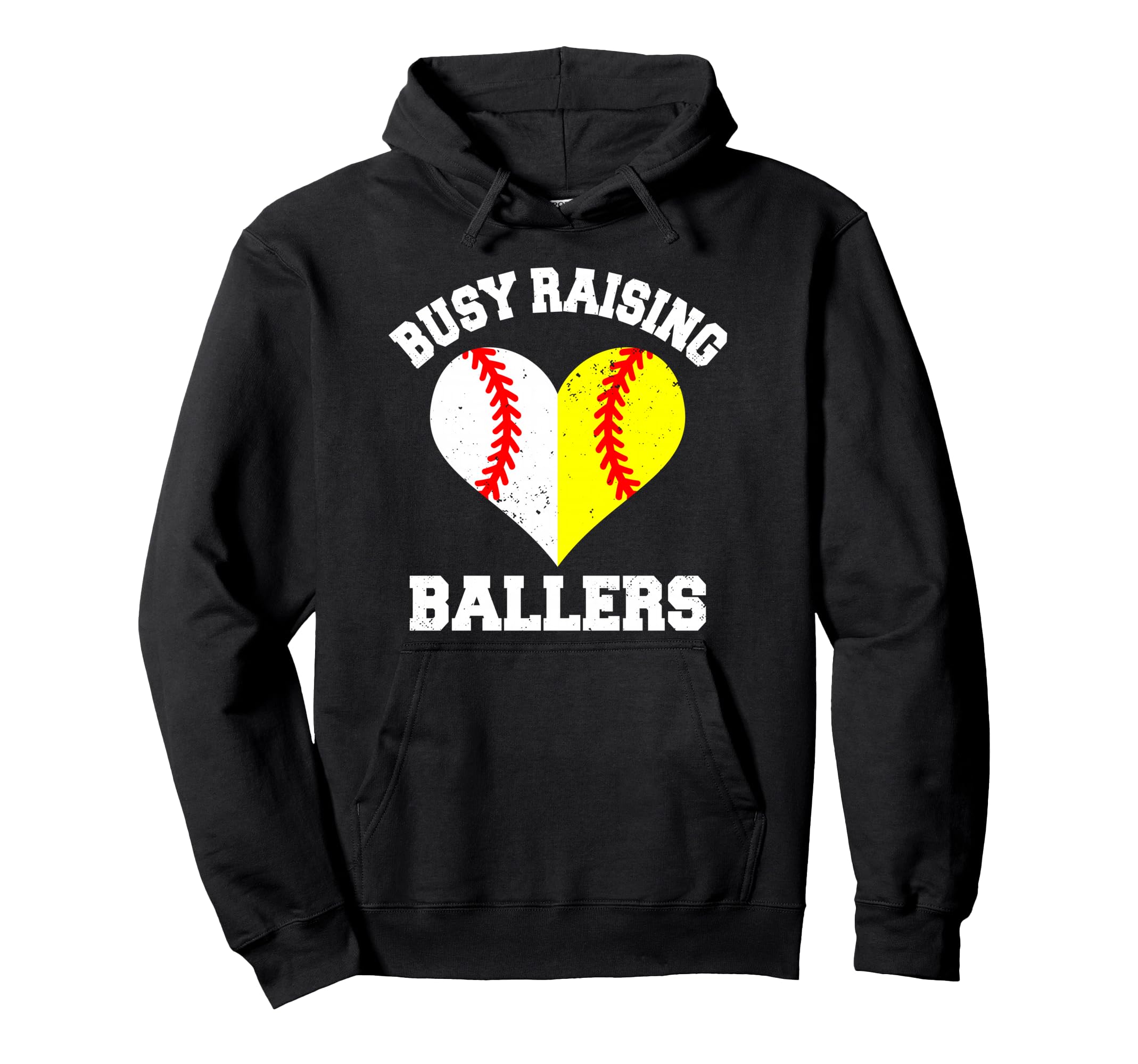 Busy Raising Ballers Baseball Hoodie - Fun Novelty Design Men Women - T-Shirt, Sweatshirt, Hoodie