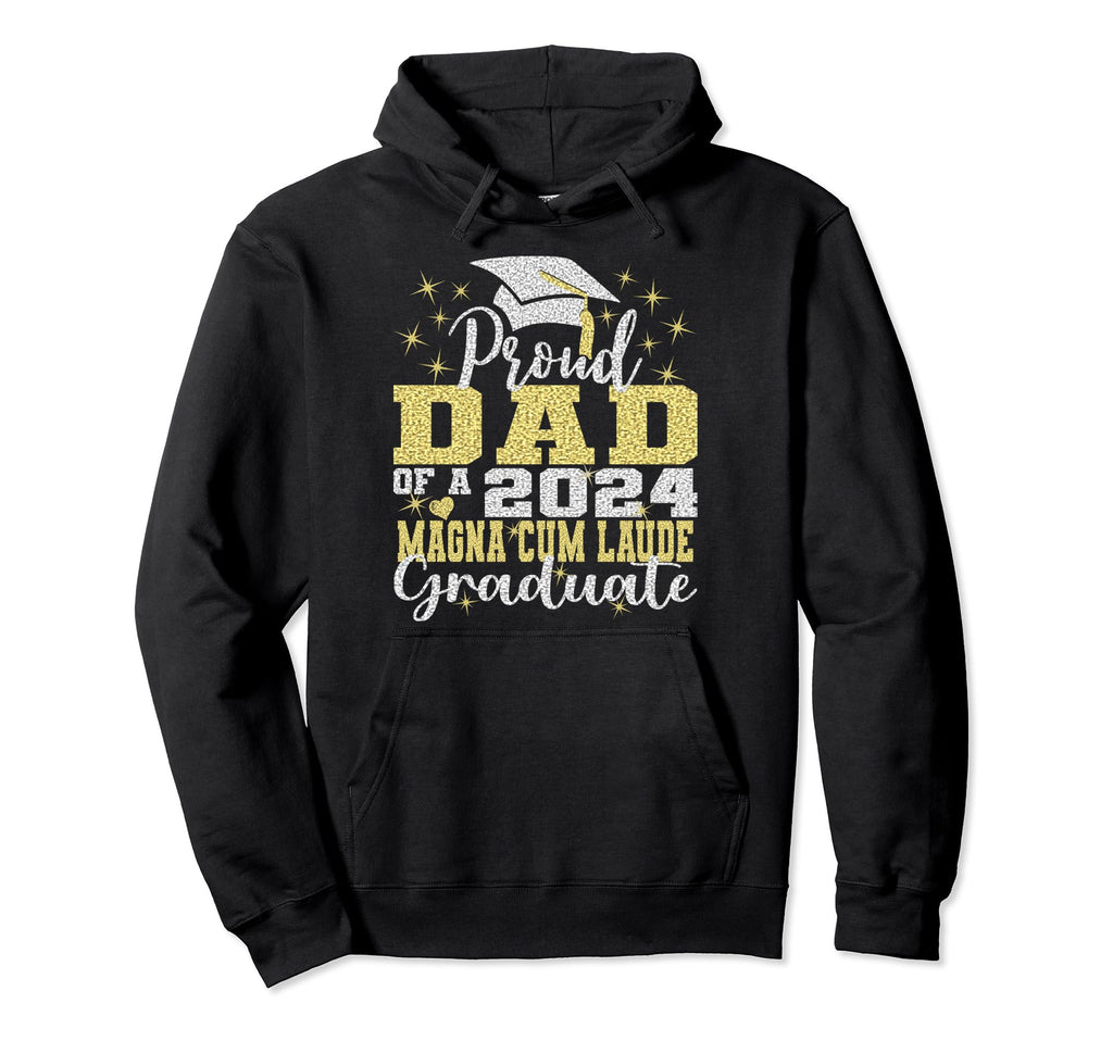 Proud Dad 2024 Magna Cum Laude Hoodie - Aesthetic Graphic Men Women - T-Shirt, Sweatshirt, Hoodie