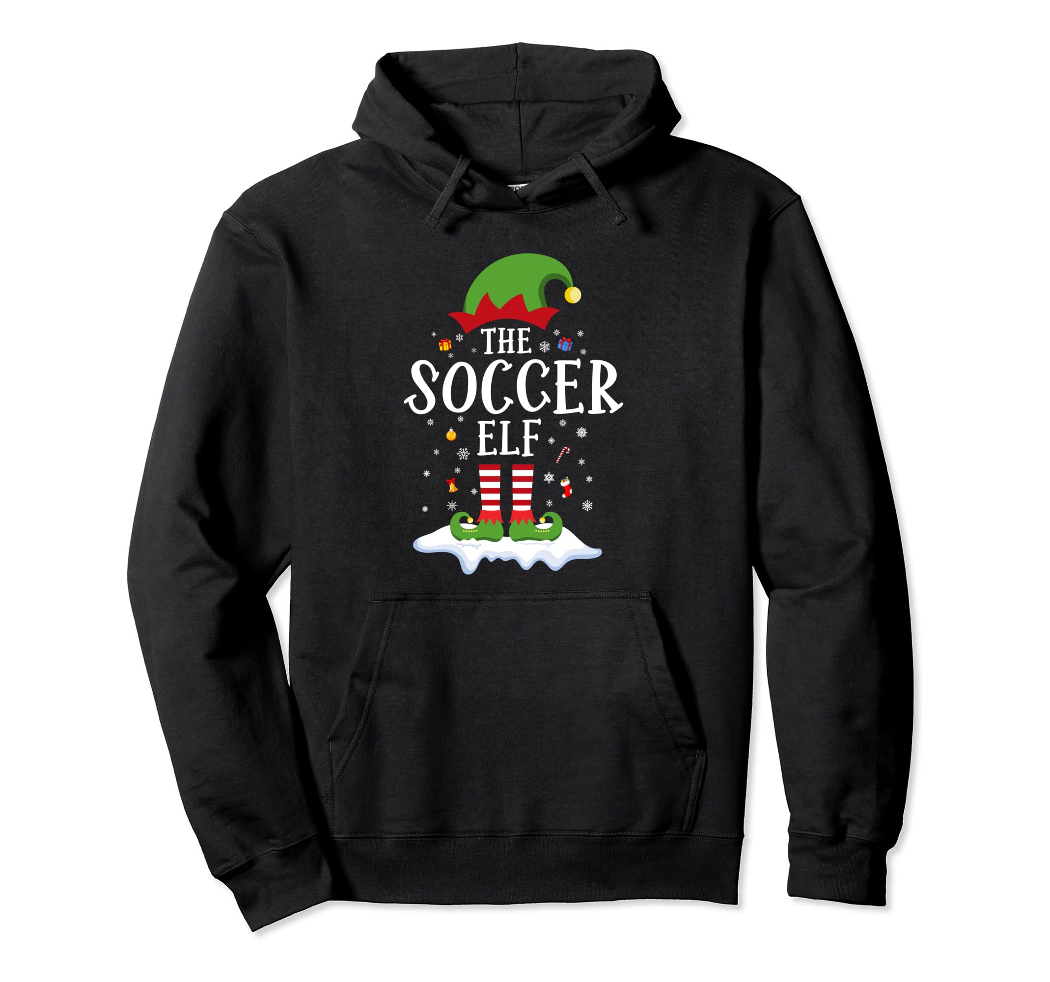 Soccer Elf Funny Matching Family Pajama Hoodie - Custom Art Print Unisex - T-Shirt, Sweatshirt, Hoodie