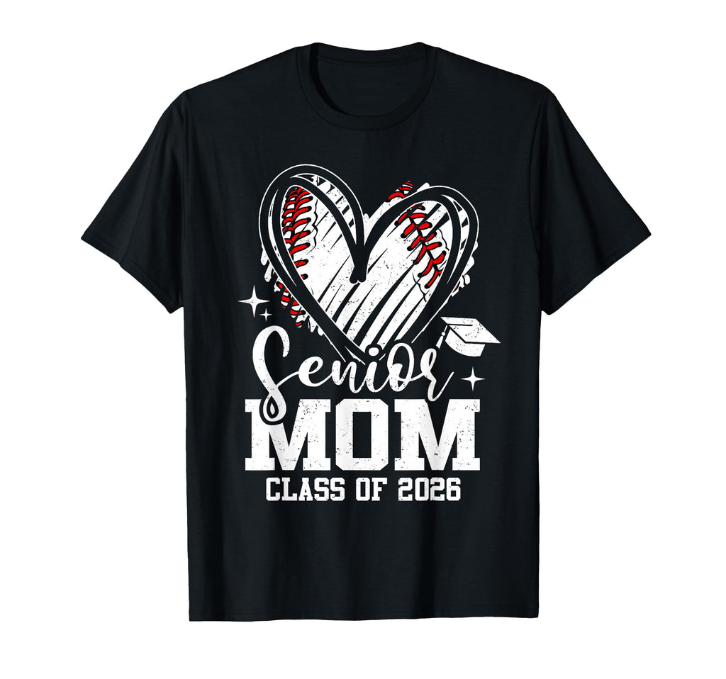 Proud Senior Mom Class 2026 Baseball T-Shirt - Graphic Print for Adults - T-Shirt, Sweatshirt, Hoodie